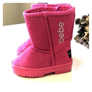Toddler Bebe girls hot pink boots